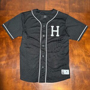 HUF Men's Black Baseball Jersey - Size Medium